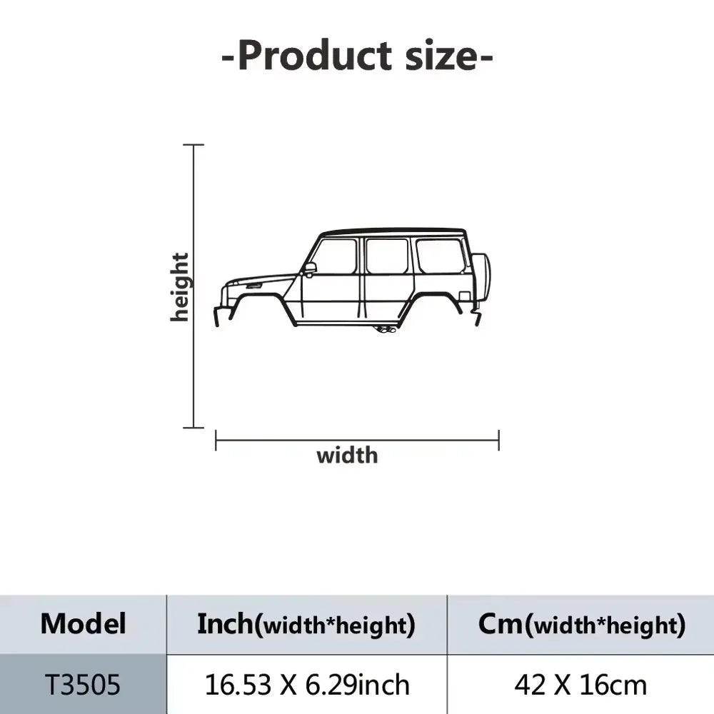 G63 Car Silhouette Metal Wall Art