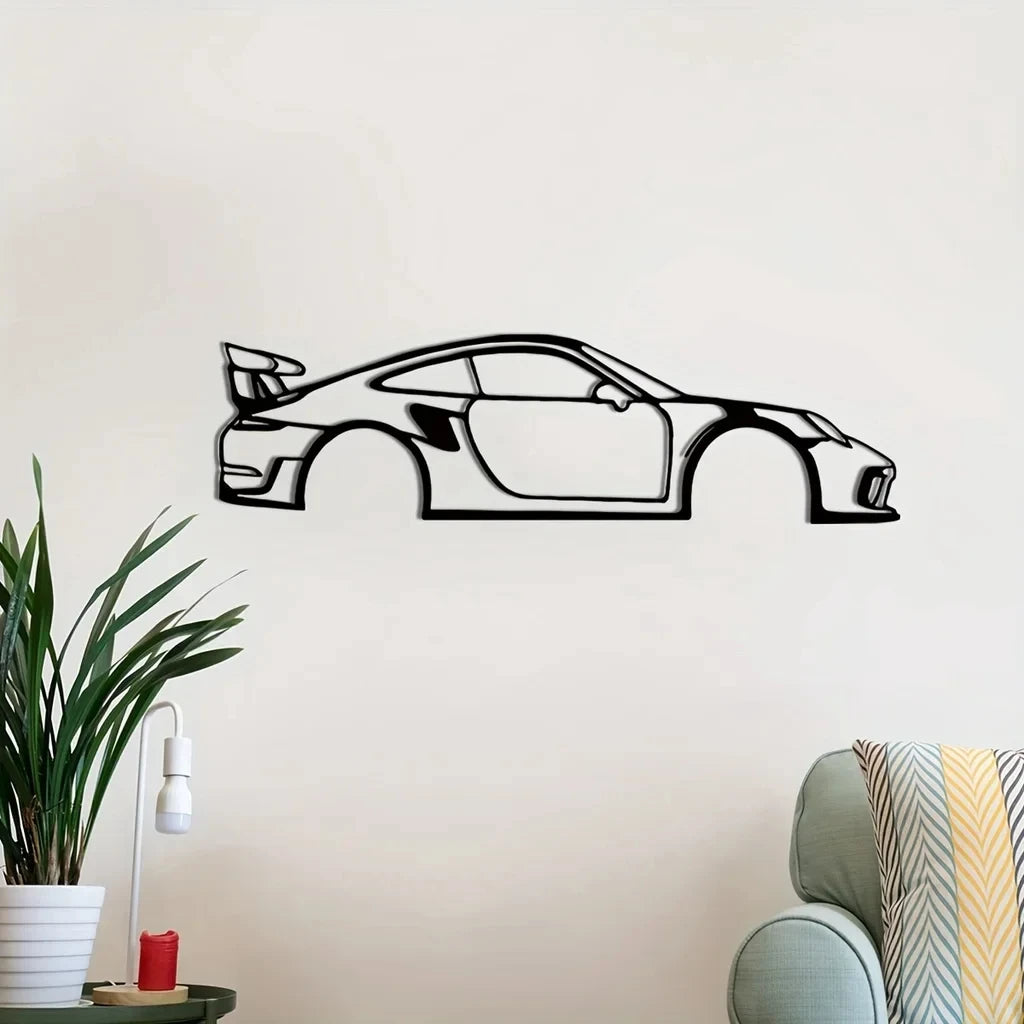 Gt2rs metal wall silhouette