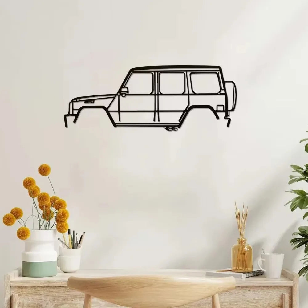 G63 Car Silhouette Metal Wall Art