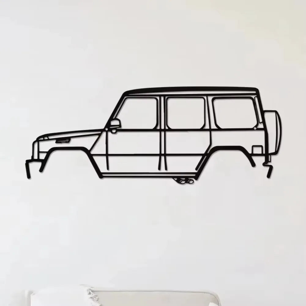 G63 Car Silhouette Metal Wall Art