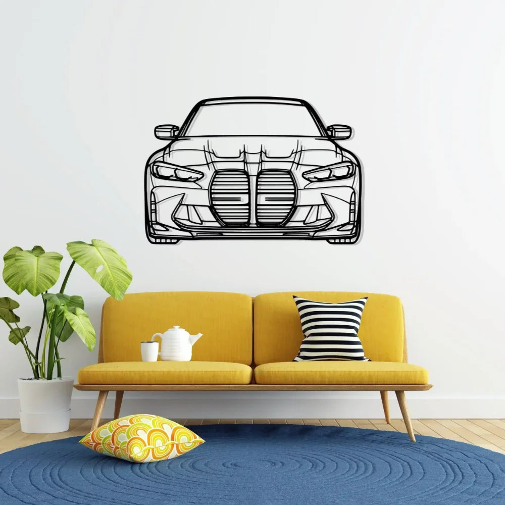 G80 M3 Metal Car Silhouette