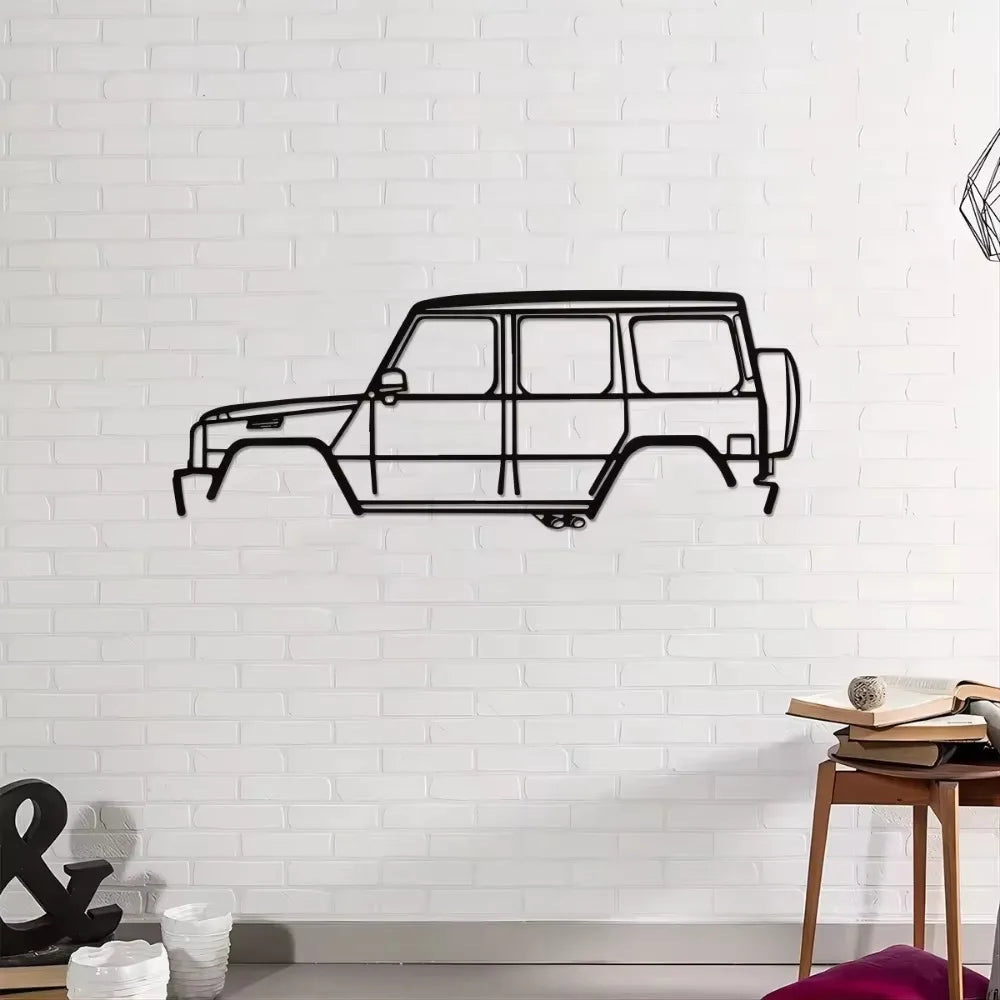 G63 Car Silhouette Metal Wall Art