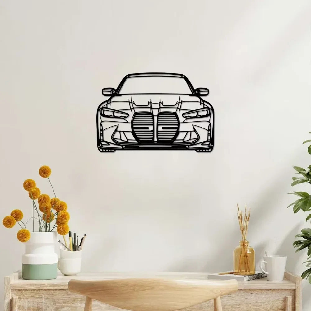 G80 M3 Metal Car Silhouette