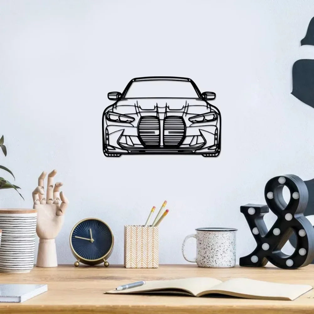 G80 M3 Metal Car Silhouette