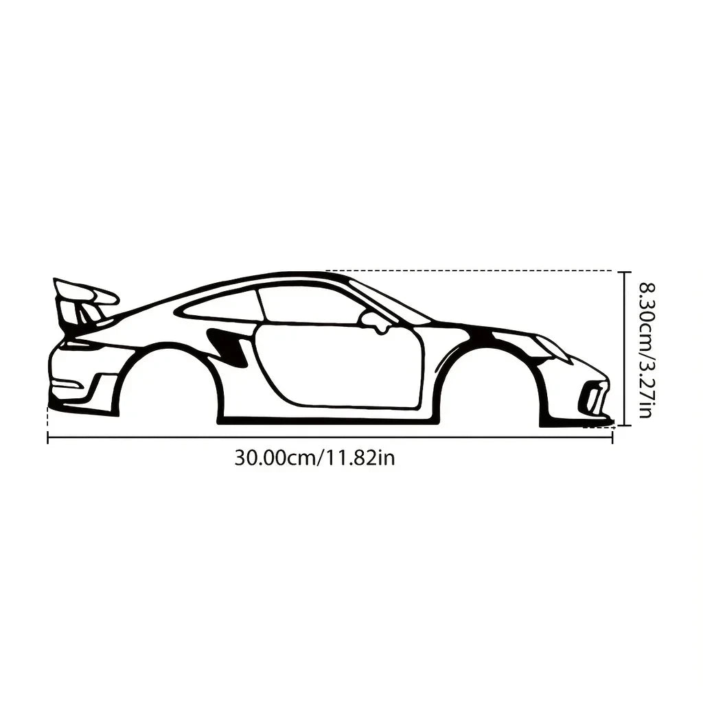Gt2rs metal wall silhouette